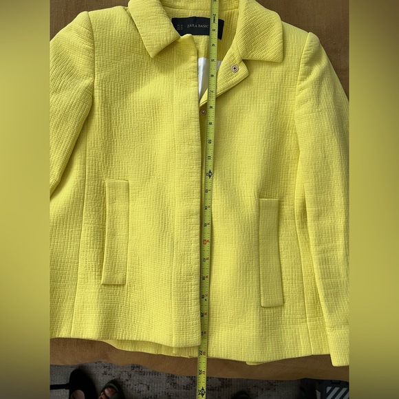 ZARA basic yellow cropped jacket - Picture 7 of 13